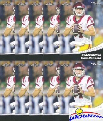 (10) Sam Darnold 2018 Leaf Draft #12 Limited Edition FIRST EVER ROOKIES NY Jets