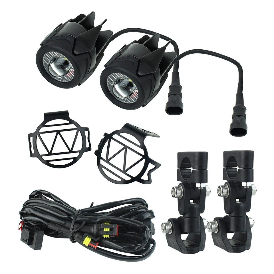 Conjunto de luces antiniebla LED universales para BMW R1200GS F800GS F700GS F650 K1600 Foto 3 de 4