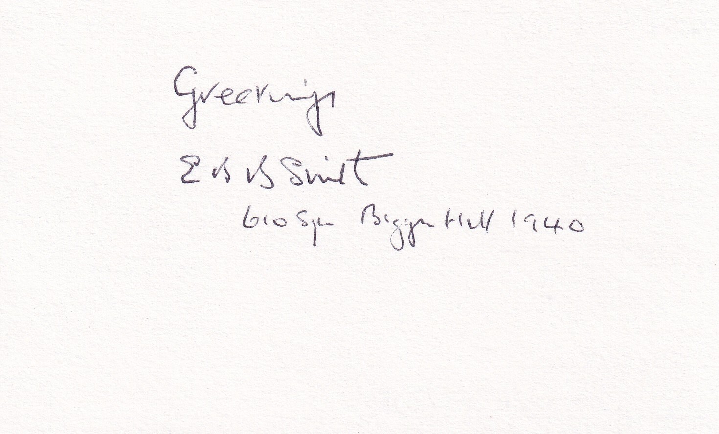 British RAF WWII ACE Edward Smith SIGNED 3x5 CARD AUTOGRAPHED
