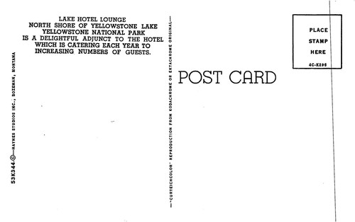 Postal Lake Hotel Interior Lounge North Shore Yellowstone National Park, WY - Imagen 2 de 2