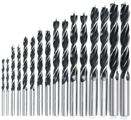 16 teilig Holzbohrer Set Satz Spiralbohrer 3/4/5/6/7/8/9/10mm Zentrierspitze - Bild 2 von 5