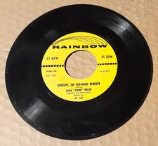 Eddie "Piano" Miller Rudolph Red-Nosed Reindeer by Rainbow  7" Vinyl 45rpm