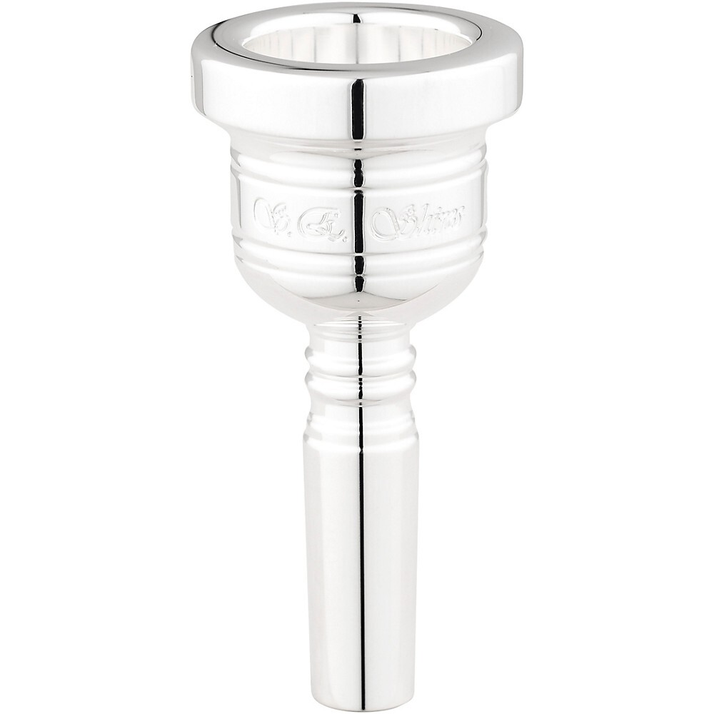 S.E. SHIRES Custom Large Shank Trombone Mouthpiece in Silver 5MD