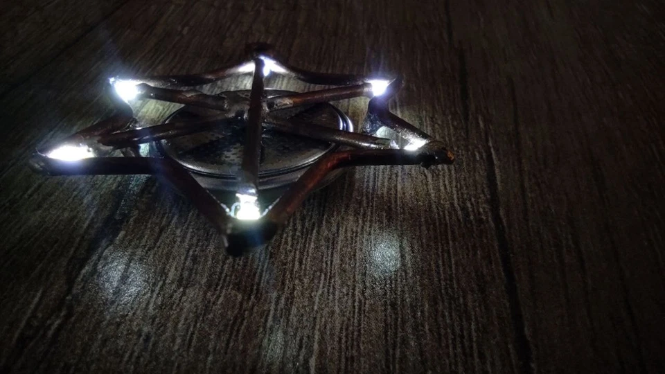 Original LED jewelry from copper wire. LED decoration handmade.Cristmas gift. - Image 3 of 4