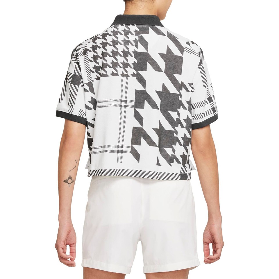NIke Women's Dri Fit From The Tips Houndstooth Golf Polo Shirt Save 45