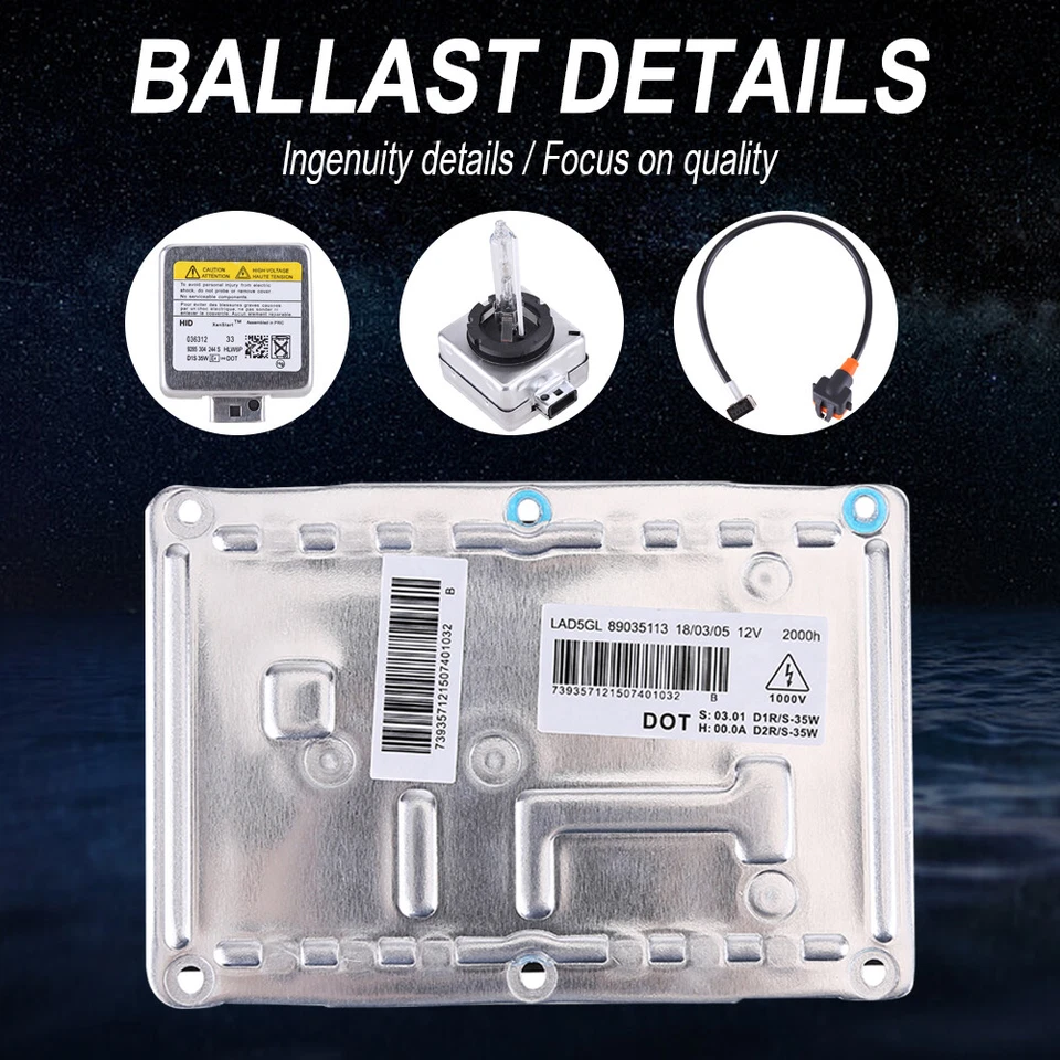 2PCS Xenon Headlight Ballast Control unit with igniter D1S Bulb for Audi A4 S4 - Image 4 of 4