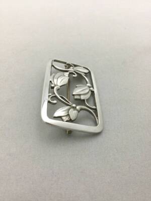 ジョージジェンセン ブローチ 295 フラワー ヴィンテージ リーフ GEORG JENSEN 295 Square Flower Brooch 925 #984 | eBay