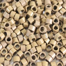 Light Brown Screw Thread Micro Ring Beads Lock for I Stick Human Hair Extensions