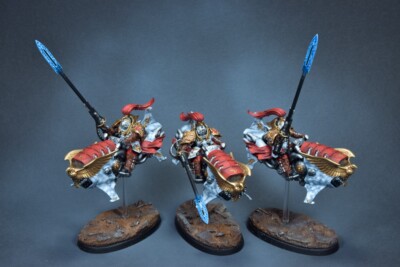 Adeptus Custodes Vertus Praetors - Warhammer 40K Pro painted - Commision