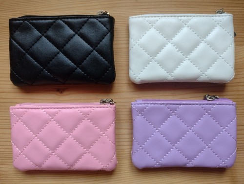 Ladies Small Soft Coin Purse with Keyring cash money change card holder pocket - Picture 3 of 13