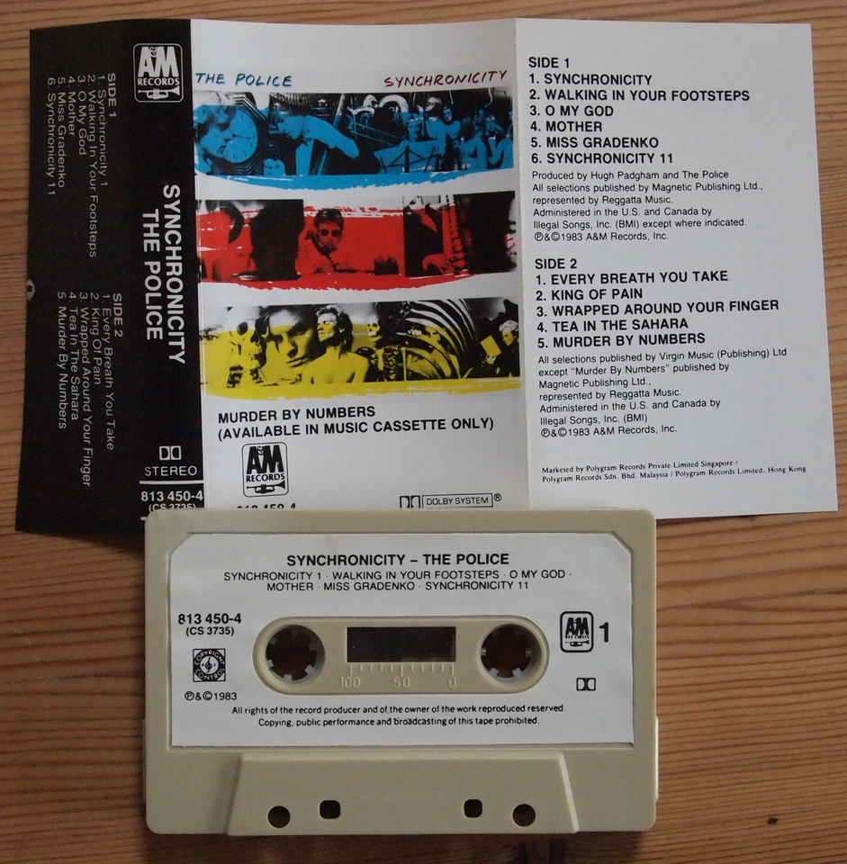 THE POLICE - SYNCHRONICITY (A&M 813450-4) 1983 SINGAPORE MALAYSIA CASSETTE STING - Image 2 of 3