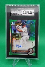 2022 Bowman Chrome Auto Green Refractor /99 Austin Schultz SGC 9.5/10 GS1