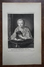 CATHERINE DE SEINE . PORTRAIT. ORIGINAL ENGRAVING. 1760