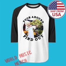 Dolly Parton Fck Around Find Out Men's Raglan Black Size S to 2XL