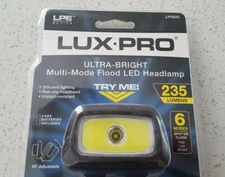  Mechanic's Headlamp LUXPRO 235 Lumens LED Spot Flood LIGHT 6 Mode Ultra Bright