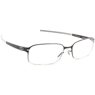 ic! berlin Eyeglasses Model Otomo I Carbon Gunmetal Rectangular Frame  57[]19 145