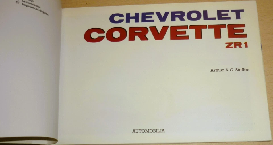 Libretto La Collection Chevrolet CORVETTE ZR1.Automobilia - Immagine 3 di 3