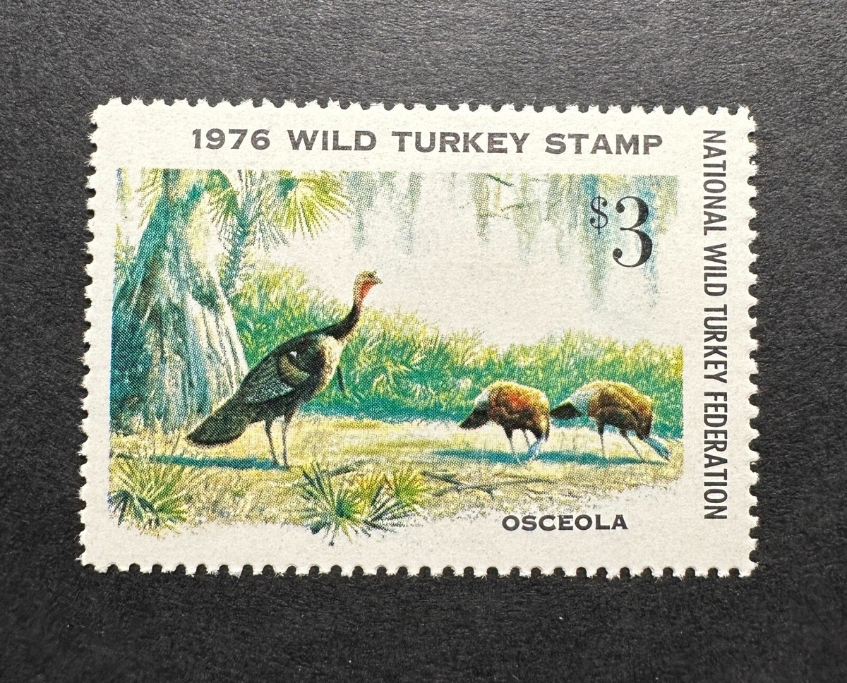 WTDstamps - 1976 NWTF-1 National Wild Turkey Federation Stamp