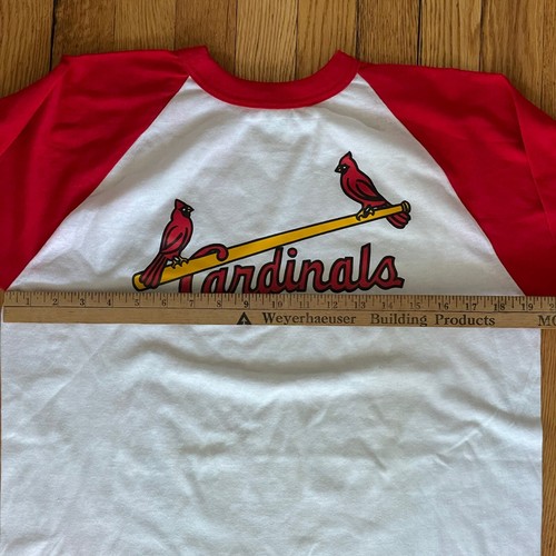 Vintage Bantams St Louis Cardinals L 3/4 Sleeve T Shirt Nice! Single Stitch USA - Picture 6 of 8