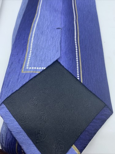 Irvine Park 100% Silk Multi-Colored Blue Designed Neck Tie Handmade - Picture 3 of 7