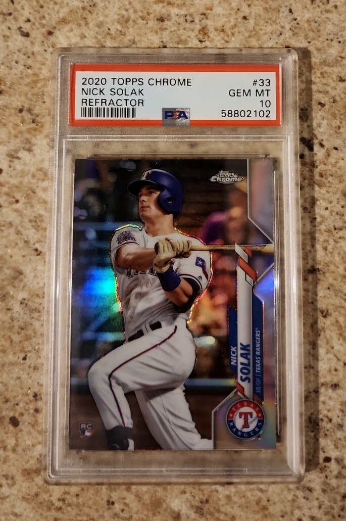 NICK SOLAK PSA 10 2020 TOPPS CHROME BASEBALL #33 ROOKIE REFRACTOR RC GEM MINT