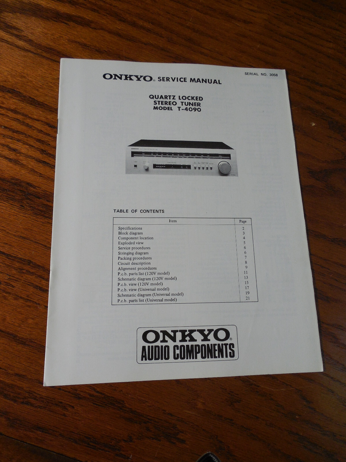 Onkyo T-4090 vintage audio equipment - eBay listing photo 2