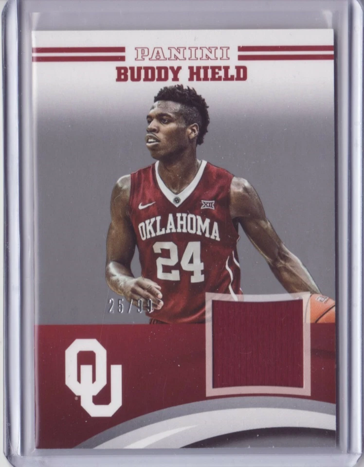 Camiseta deportiva Panini Collegiate Oklahoma 2016 plateada #BH1 Buddy Hield/99 - plana S/H Foto 2 de 3