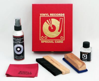 Vinyl Record Cleaning Boxset De Luxe Edition - rot - Simply Analog