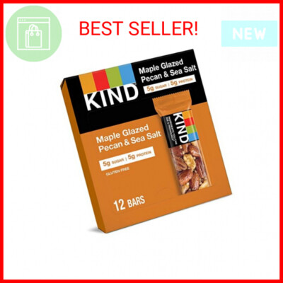 KIND Bars, Maple Glazed Pecan & Sea Salt, Healthy Snacks, Gluten Free, Low Sugar