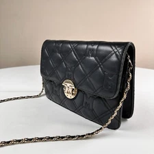 AUTHENTIC METROCITY LEATHER SHOLDER CROSS BAG BLACK