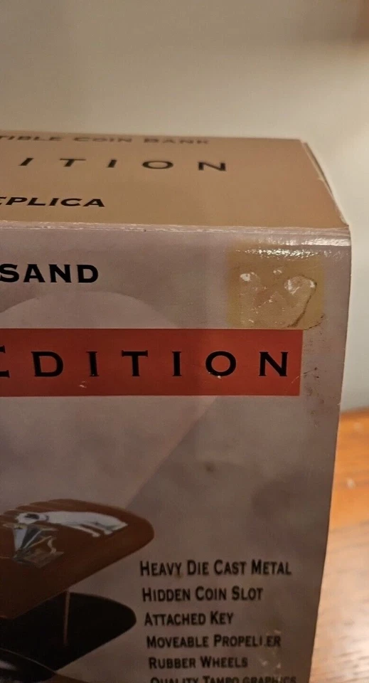 RCA VICTOR Modified Stearman 1932 Coin Bank Biplane diecast - Image 4 of 4