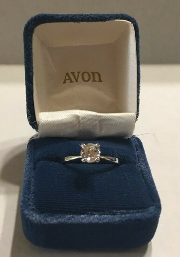 Vintage 1979 Avon "BRILLIANTELLE SOLITAIRE" Sterling Silver 1ct CZ Ring - Picture 11 of 17