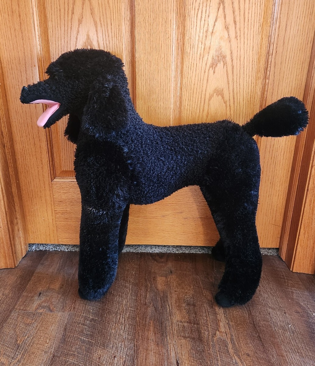 新品未使用タグ付き　OHGA POODLE Melissa & Doug Plush Black Realistic Poodle Dog Stuffed Toy Life