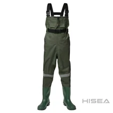 Hisea Green Kids Nylon PVC Chest Waders (Age 2/3)
