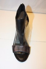 NEW BCBGMAXAZRIA ZIPPER BACK VERO CUOIO HEEL SANDAL SHOES/F19 SIZE 9M