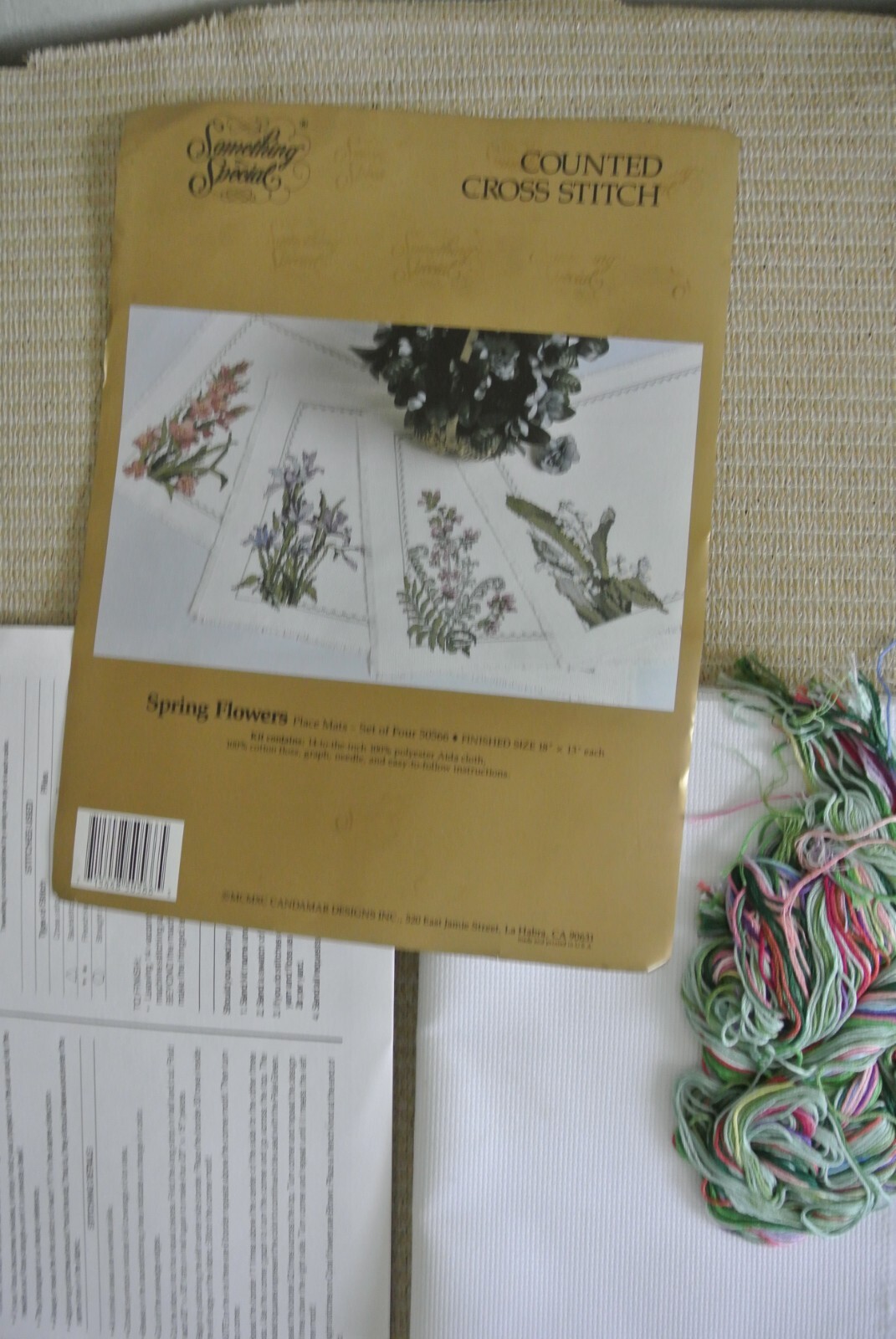 Something Special Spring Flowers Counted Cross Stitch Placemat Kit