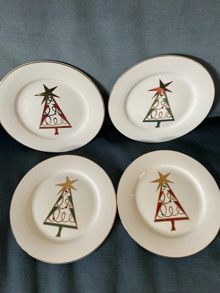 Juego de 4 platos de postre/ensalada de Navidad Pier One Foto 2 de 4