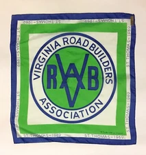 Vintage Virginia Road Builders Association Scarf (St Thomas 1969, Frankie Welch)