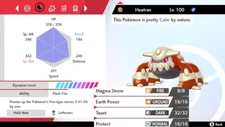Pokemon Sword and Shield 6iv Shiny Heatran - FAST DELIVERY!
