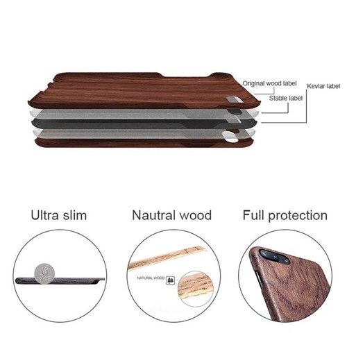 Funda trasera delgada de madera real para Samsung S23 S25 S22 madera de enony palo de rosa caoba - Imagen 2 de 12
