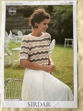 Sirdar Silky Look knitting pattern 9068. DK sweater 28-40".