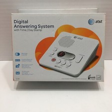 AT T 1740 Digital Answering Machine System 60 Minutes Record Time/Date Stamp