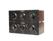 Near Mint, Working 1921 AMRAD Double-Decker Radio w/Good Brass Base Tipped Tubes