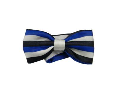 Papillon In Seta Blu Notte A Pois Gialli Made In Italy - Elegante E Raffinato - 2