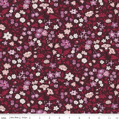 1/2 yd Liberty Fabrics FLOWER SHOW Botanical Jewel Ava May A - Riley Blake