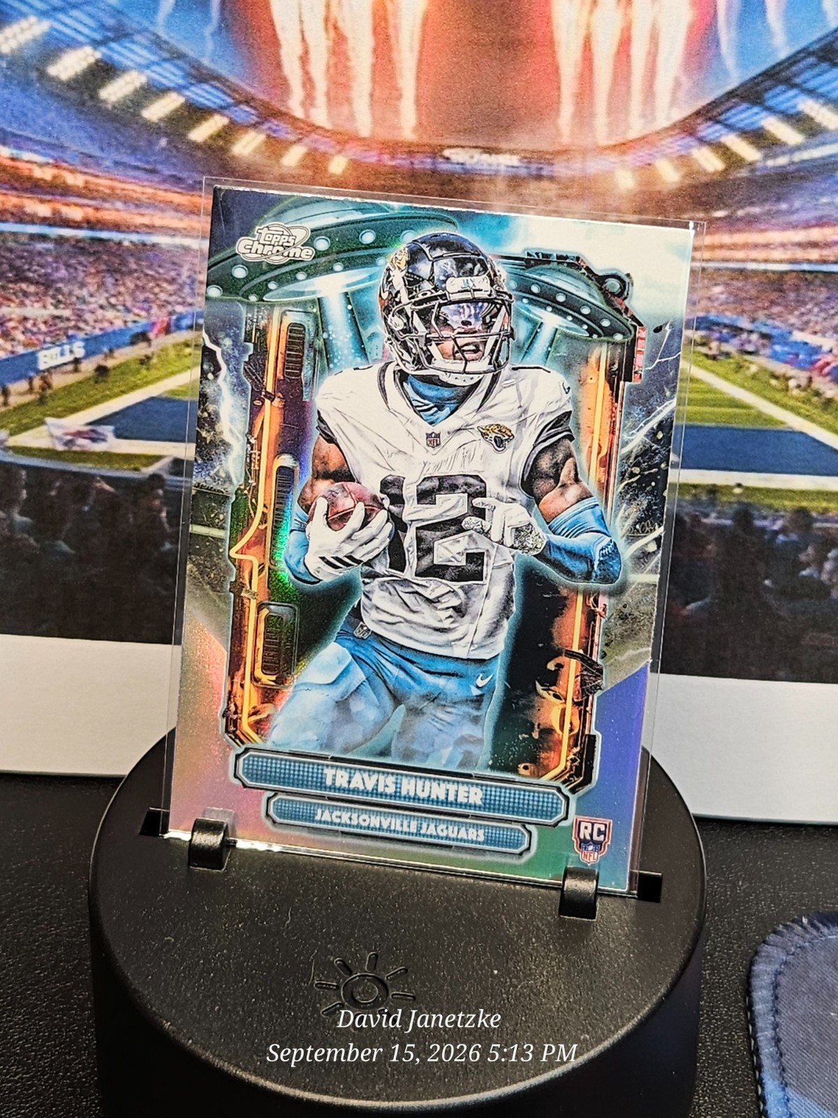 Travis Hunter 2025 Topps Cosmic Chrome RC #ET-6 Extraterrestrial Talent Jaguars