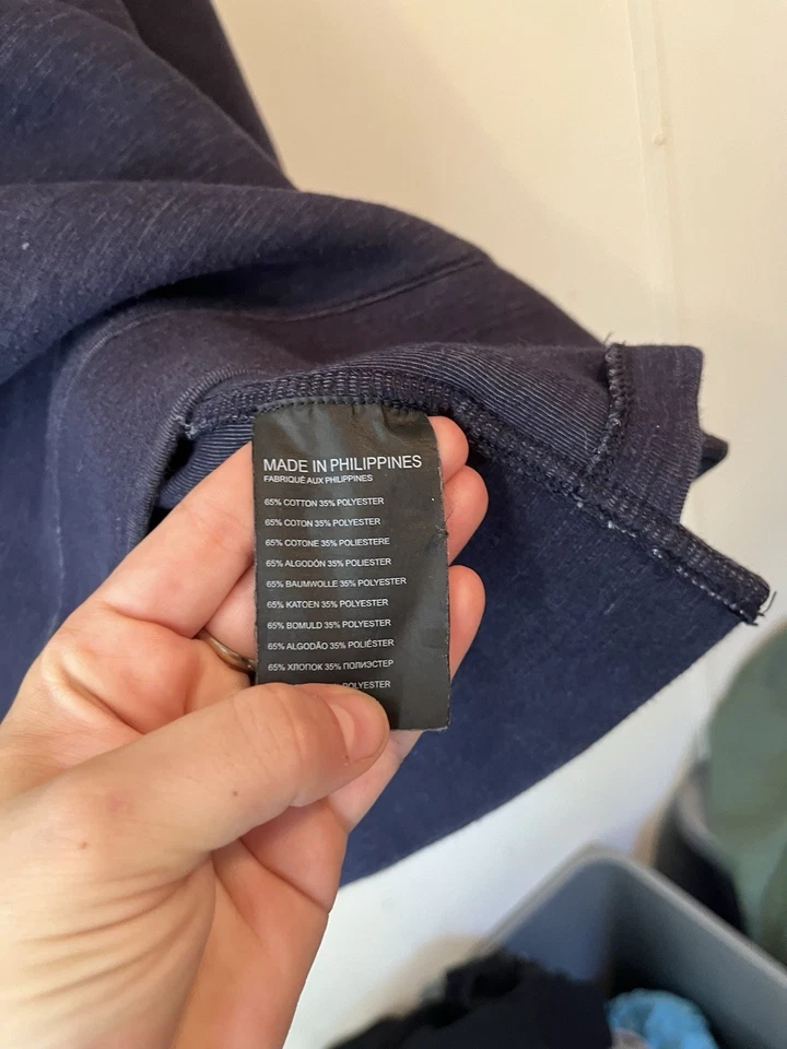 Club Monaco Crewneck пуловер толстовка синий мужской размер большой свободного кроя хлопок - Изображение 3 из 4