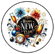 HAPPY NEW YEAR ENVELOPE SEALS LABELS STICKERS PARTY FAVORS