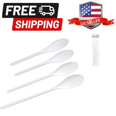 Select Plastic Spoon Set, 10-14.5 inch 4 Piece, White
