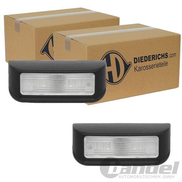 2X Diederichs Kennzeichenleuchte Passend FüR CitroËN Berlingo Jumpy Spacetourer-image